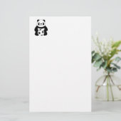 Panda mit Fußball Briefpapier (Stehend Vorderseite)
