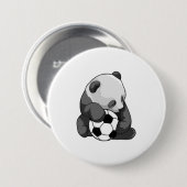 Panda mit Fußball Button (Vorne & Hinten)