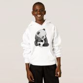 Panda mit Fußball Hoodie (Vorne ganz)