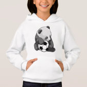 Panda mit Fußball Hoodie (Vorderseite)