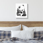 Panda mit Fußball Leinwanddruck (Insitu (Schlafzimmer))