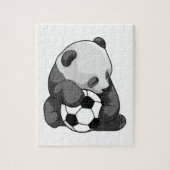 Panda mit Fußball Puzzle (Vertikal)