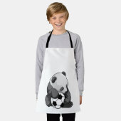 Panda mit Fußball Schürze (Getragen)