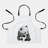 Panda mit Fußball Schürze (Vorderseite)