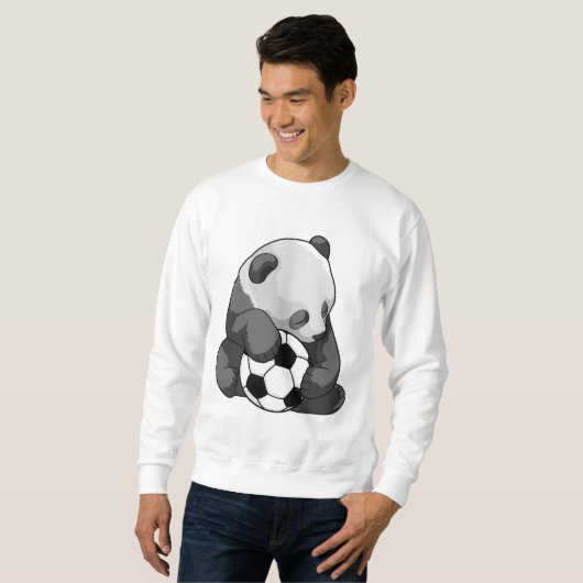 Panda mit Fußball Sweatshirt (Vorne ganz)
