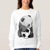 Panda mit Fußball Sweatshirt (Vorderseite)
