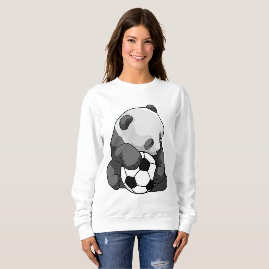 Panda mit Fußball Sweatshirt (Vorne ganz)