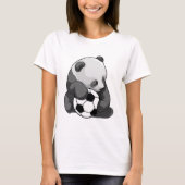 Panda mit Fußball T-Shirt (Vorderseite)