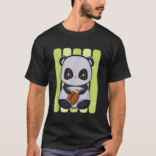 Panda mit Fußball T-Shirt (Vorderseite)
