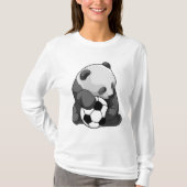 Panda mit Fußball T-Shirt (Vorderseite)