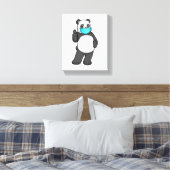 Panda mit Gesichtsmaske Leinwanddruck (Insitu (Schlafzimmer))