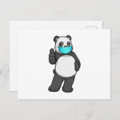 Panda mit Gesichtsmaske Postkarte (Vorne/Hinten)