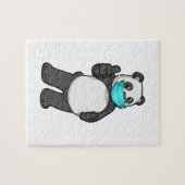 Panda mit Gesichtsmaske Puzzle (Horizontal)