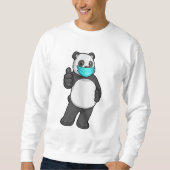 Panda mit Gesichtsmaske Sweatshirt (Vorderseite)