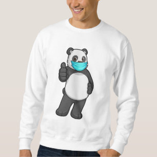 Panda mit Gesichtsmaske Sweatshirt