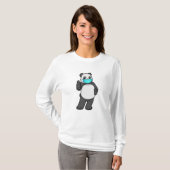 Panda mit Gesichtsmaske T-Shirt (Vorne ganz)