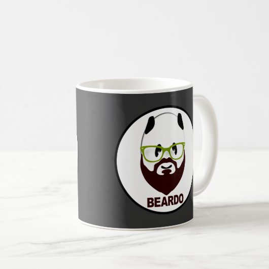 Panda mit grüner Brille BEARDO Kaffeetasse (VorderseiteRechts)