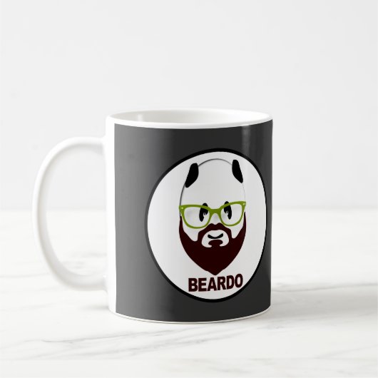 Panda mit grüner Brille BEARDO Kaffeetasse (Links)