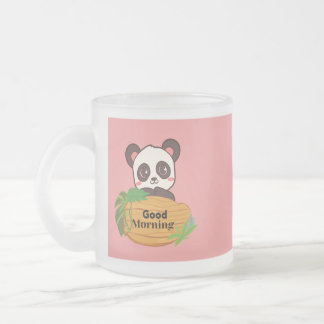Panda mit guter morgendlicher Tasse