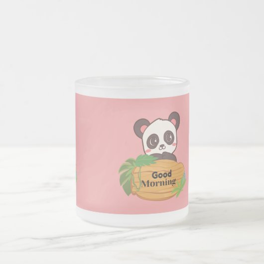 Panda mit guter morgendlicher Tasse (Mittel)