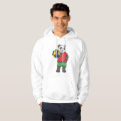 Panda mit Handball Sport Hoodie (Vorne ganz)