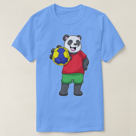 Panda mit Handball Sport T-Shirt (Design vorne)