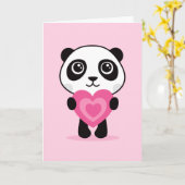 Panda mit Herz, ich Liebe Sie Karte (Gelbe Blume)