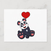 Panda mit Herz Postkarte (Vorderseite)