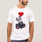 Panda mit Herz T-Shirt (Vorderseite)