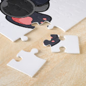 Panda mit Holz bei Krafttraining Puzzle (Seite)
