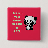 Panda mit inspirierendem Zitat zur Liebe