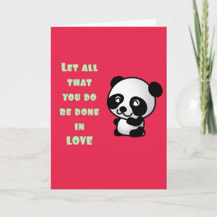 Panda mit inspirierendem Zitat zur Liebe Karte