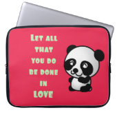 Panda mit inspirierendem Zitat zur Liebe Laptopschutzhülle (Vorderseite)