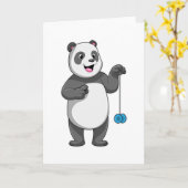 Panda mit Jo-Jo Karte (Gelbe Blume)