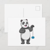 Panda mit Jo-Jo Postkarte (Vorne/Hinten)