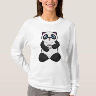 Panda mit Kaffee-Cup T-Shirt