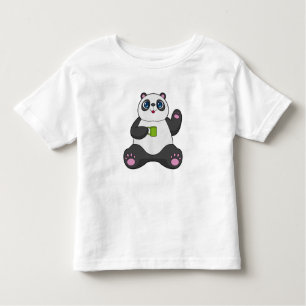 Panda mit Kaffee-Tasse Kleinkind T-shirt