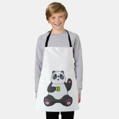 Panda mit Kaffee-Tasse Schürze (Getragen)