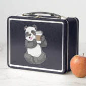 Panda mit Kaffee zum Mitnehmen Metall Brotdose (Beispiel)