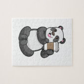 Panda mit Kaffee zum Mitnehmen Puzzle (Horizontal)
