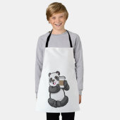 Panda mit Kaffee zum Mitnehmen Schürze (Getragen)