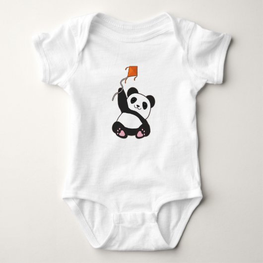 Panda mit Kite Baby Strampler (Vorderseite)