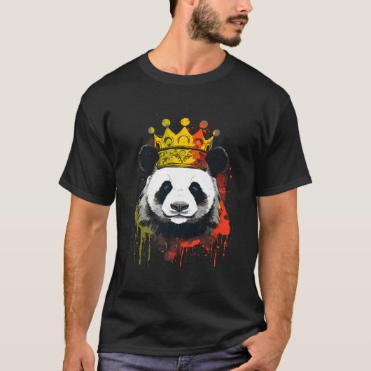 Panda mit Krone T-Shirt (Vorderseite)