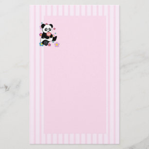 Panda mit Lutscher Briefpapier