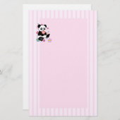 Panda mit Lutscher Briefpapier (Vorne/Hinten)