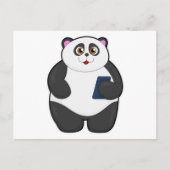 Panda mit Mobiltelefon Postkarte (Vorderseite)