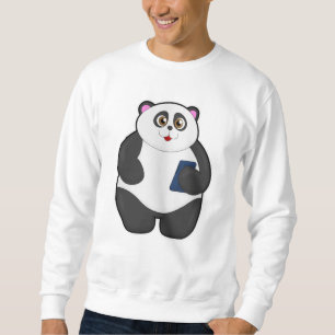 Panda mit Mobiltelefon Sweatshirt