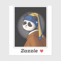 Panda mit Pearl Earring Vermeer Funny