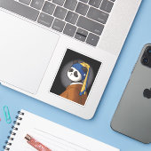 Panda mit Pearl Earring Vermeer Funny Aufkleber (Laptop mit iPhone)