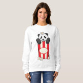 Panda mit Popcorn Sweatshirt (Vorne ganz)
